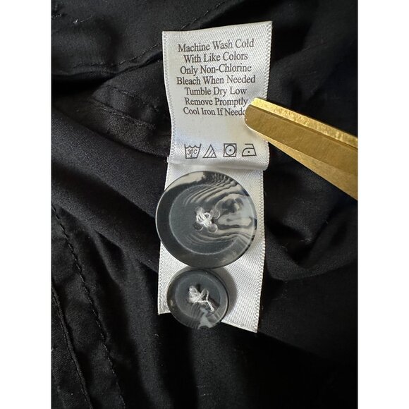 Coldwater Creek Black Blazer Jacket Size 16 Stretch Boho Whimsigoth Cottage - Picture 7 of 9